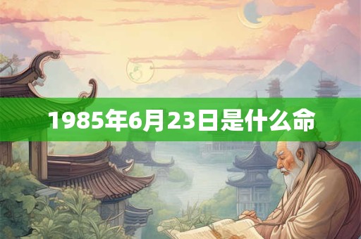 1985年6月23日是什么命