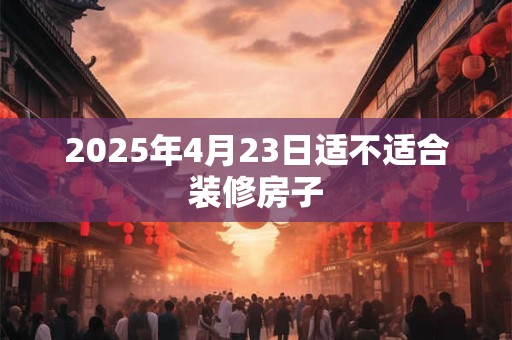 2025年4月23日适不适合装修房子