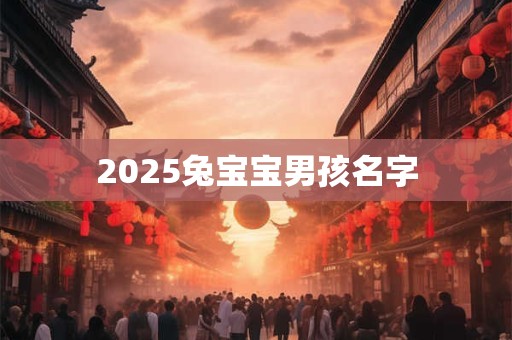 2025兔宝宝男孩名字