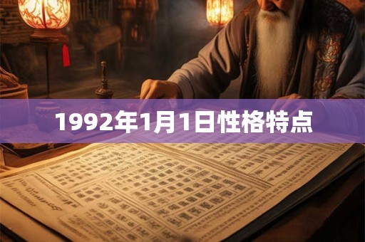 1992年1月1日性格特点