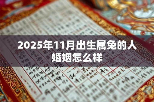 2025年11月出生属兔的人婚姻怎么样