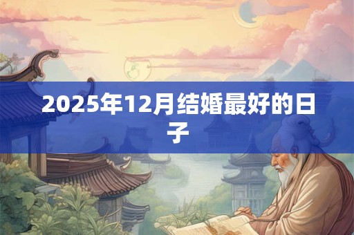 2025年12月结婚最好的日子