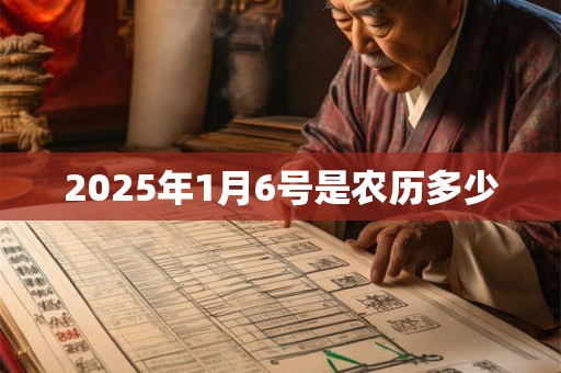 2025年1月6号是农历多少