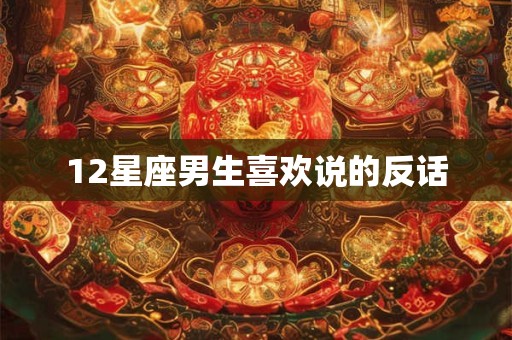 12星座男生喜欢说的反话