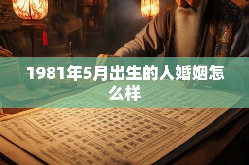 1981年5月出生的人婚姻怎么样