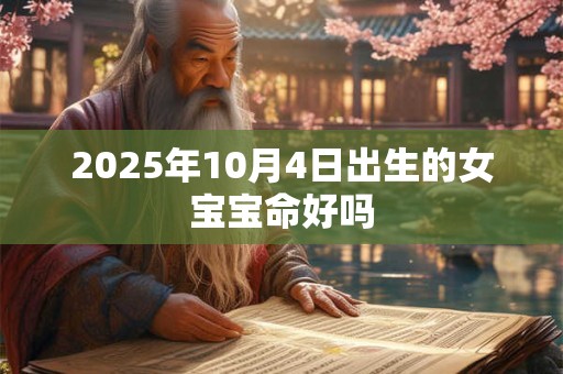 2025年10月4日出生的女宝宝命好吗