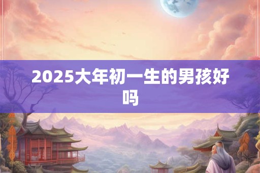 2025大年初一生的男孩好吗
