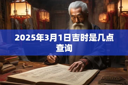 2025年3月1日吉时是几点查询