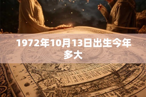 1972年10月13日出生今年多大