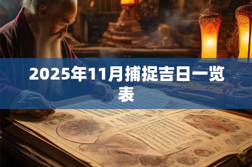 2025年11月捕捉吉日一览表