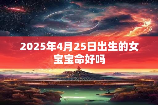2025年4月25日出生的女宝宝命好吗