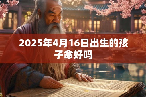2025年4月16日出生的孩子命好吗