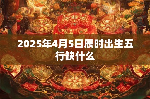 2025年4月5日辰时出生五行缺什么