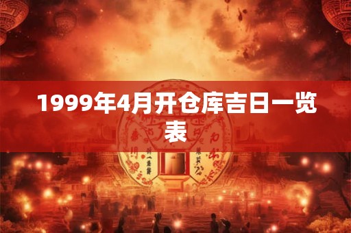 1999年4月开仓库吉日一览表
