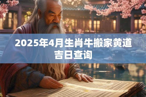 2025年4月生肖牛搬家黄道吉日查询
