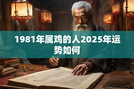 1981年属鸡的人2025年运势如何