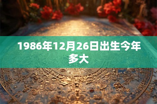 1986年12月26日出生今年多大