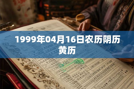 1999年04月16日农历阴历黄历