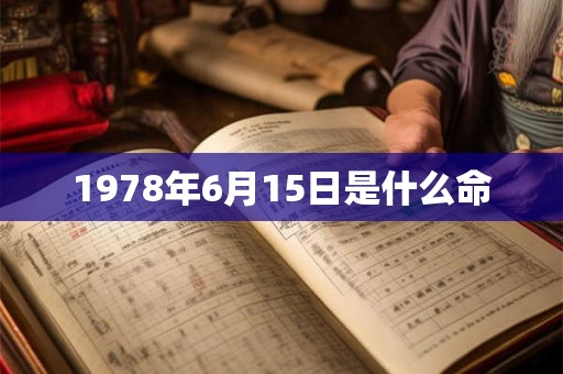 1978年6月15日是什么命
