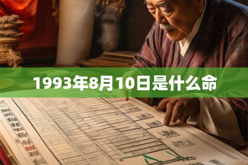 1993年8月10日是什么命