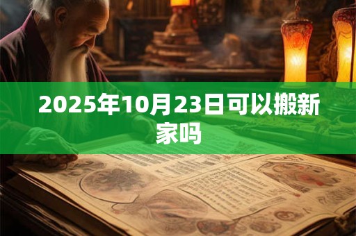 2025年10月23日可以搬新家吗