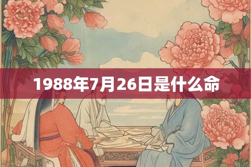 1988年7月26日是什么命