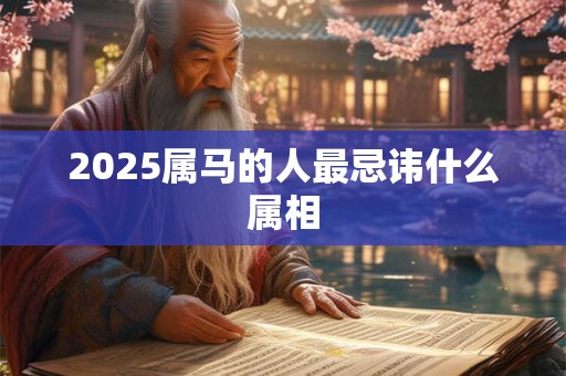 2025属马的人最忌讳什么属相