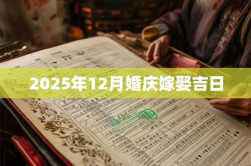 2025年12月婚庆嫁娶吉日