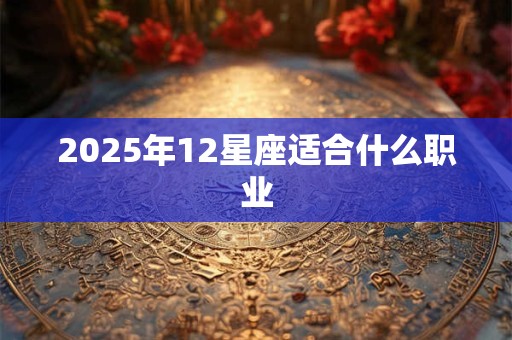 2025年12星座适合什么职业