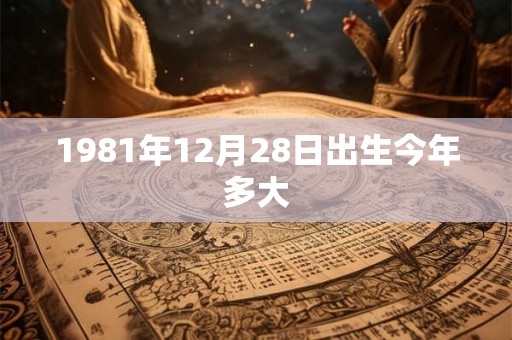 1981年12月28日出生今年多大