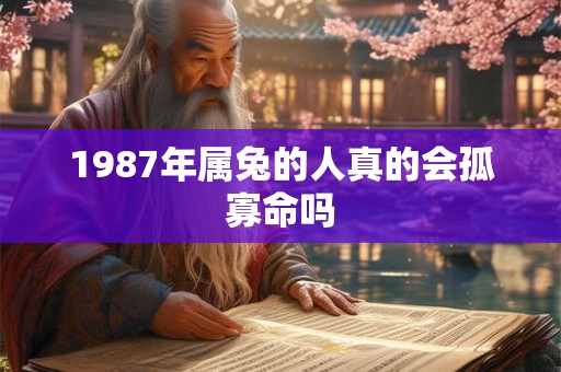 1987年属兔的人真的会孤寡命吗