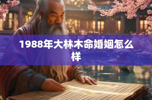 1988年大林木命婚姻怎么样