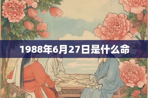 1988年6月27日是什么命