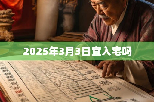2025年3月3日宜入宅吗
