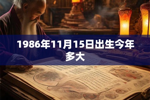 1986年11月15日出生今年多大
