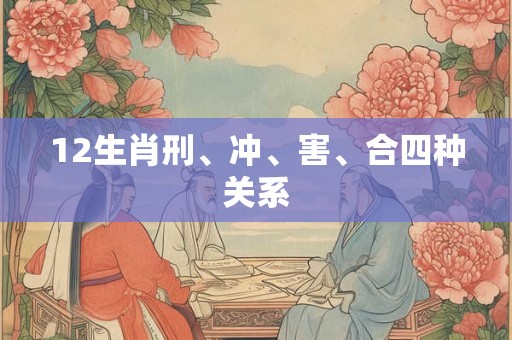 12生肖刑、冲、害、合四种关系