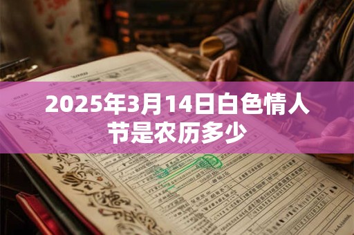 2025年3月14日白色情人节是农历多少
