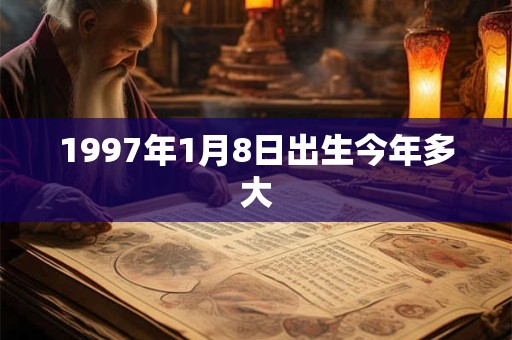 1997年1月8日出生今年多大