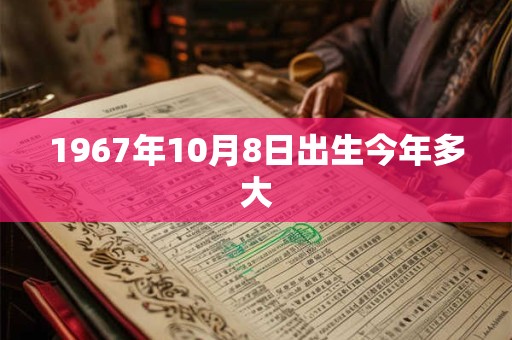 1967年10月8日出生今年多大