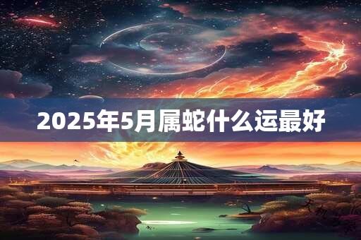 2025年5月属蛇什么运最好