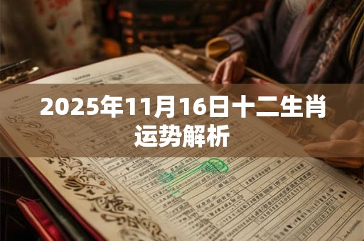 2025年11月16日十二生肖运势解析