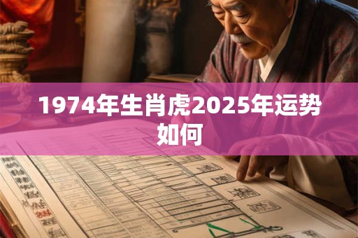 1974年生肖虎2025年运势如何