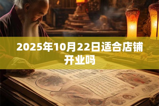 2025年10月22日适合店铺开业吗