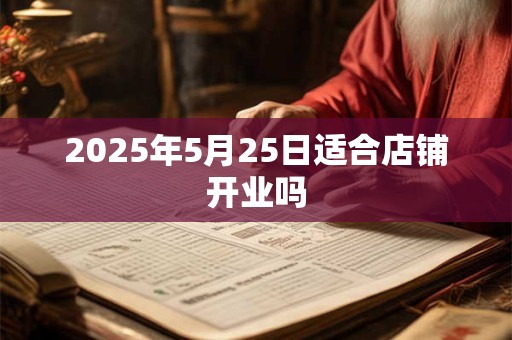 2025年5月25日适合店铺开业吗