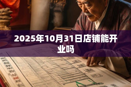 2025年10月31日店铺能开业吗
