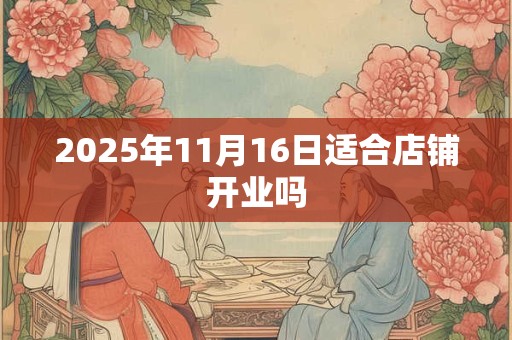 2025年11月16日适合店铺开业吗