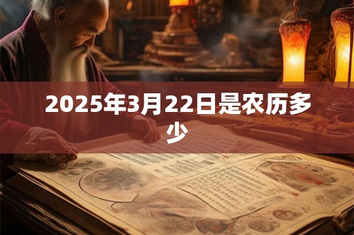 2025年3月22日是农历多少