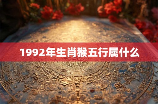 1992年生肖猴五行属什么