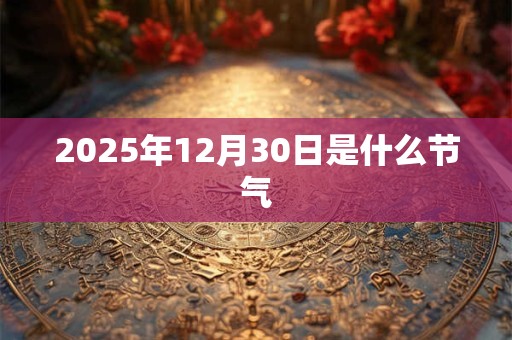 2025年12月30日是什么节气