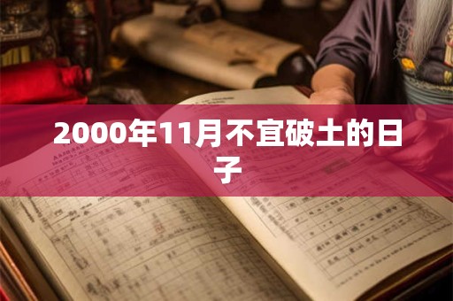 2000年11月不宜破土的日子